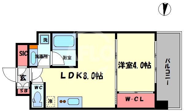 ブエナビスタ梅田ノースの間取り|ブエナビスタ梅田ノース　開放感ある間取り