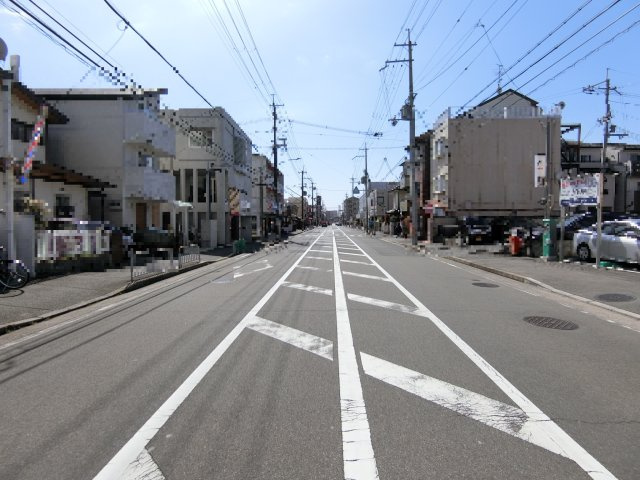 西京区川島東代町土地の前面道路含む現地写真|前面道路の南向きです。