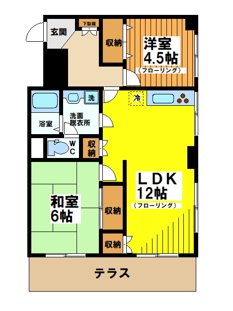 レジ東郷の間取り