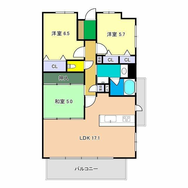 サーパス桟橋通二丁目（６０５）の間取り|現況が相違する場合は現況を優… 