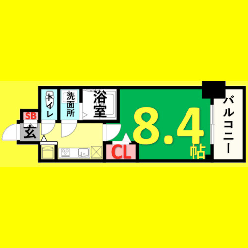 プレサンス鶴舞公園セラヴィ　名古屋市賃貸　仲介手数料無料の間取り