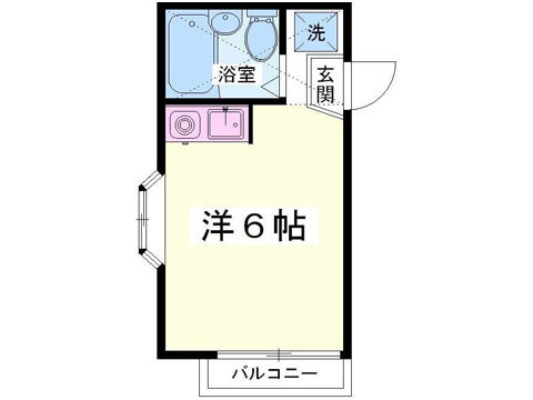 13.44平米　６帖洋室の角部屋です！