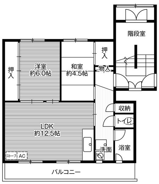 ビレッジハウス川沿4号棟の間取り