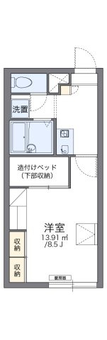 レオパレスあつべつの間取り|代表的な間取のため実際の間取とは異なる場合があります