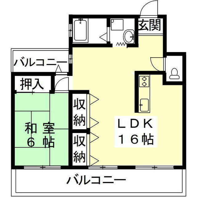 第２サンハイツ戸崎の間取り