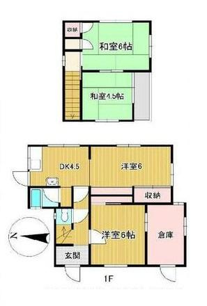 和歌山市田屋　中古戸建　オーナーチェンジ物件の間取り