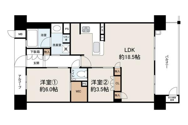 シャルマンフジ和歌山市駅レジタージュの間取り