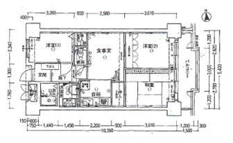 ライオンズマンションリバーサイド布施屋の間取り
