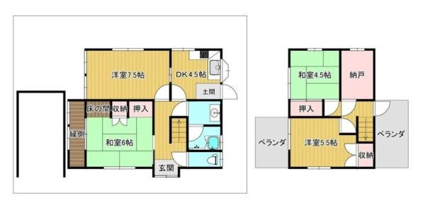 生駒郡平群町椿台３丁目　一戸建の間取り