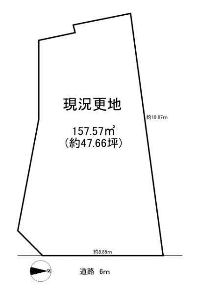 奈良市秋篠三和町１丁目　建築条件なし土地