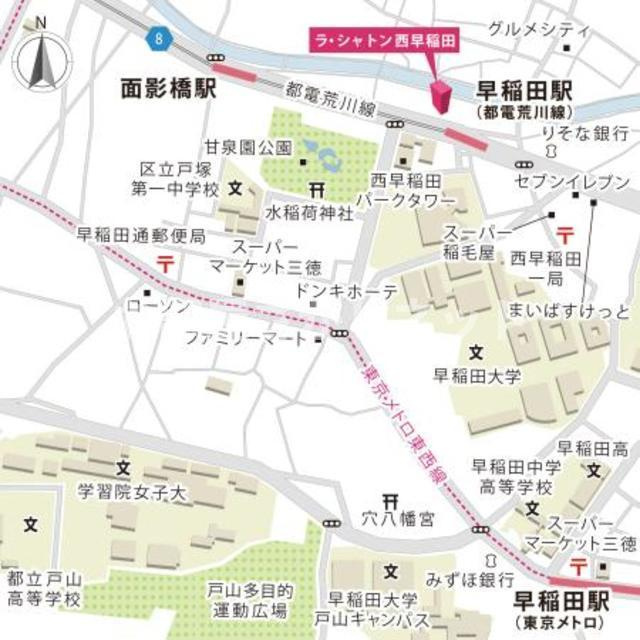 ラ・シャトン西早稲田【おとり物件なし】#学生・社会人にオススメ！初期費用分割払いOK！の地図