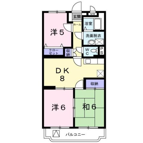 【間取り】 | ファミールＫ向山Ⅱ