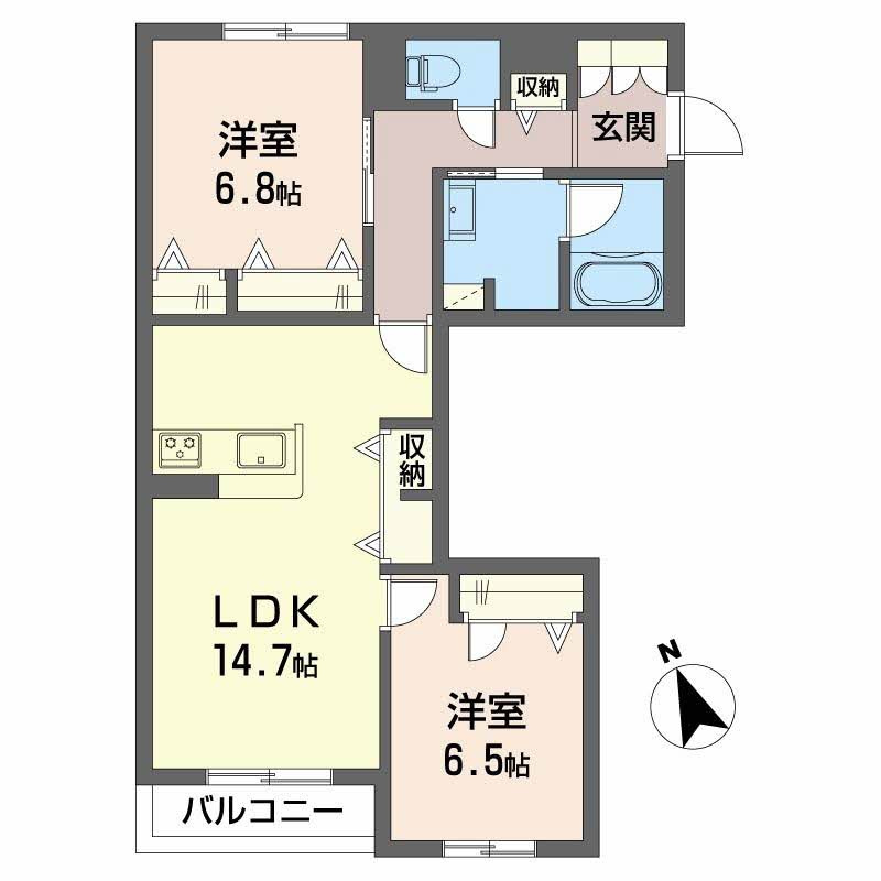 シャーメゾン岡田ハイテールの間取り