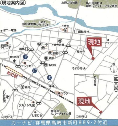 【新築】高崎市新町第13　限定１棟　クレイドルガーデン　新築建売の地図