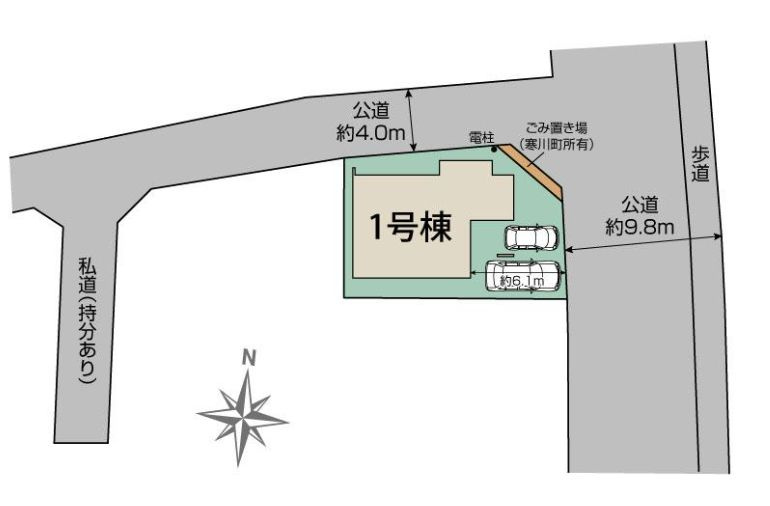 寒川町一之宮８丁目新築戸建て　1号棟の区画図|区画図「寒川町一之宮８丁目新築戸建て　1号棟」