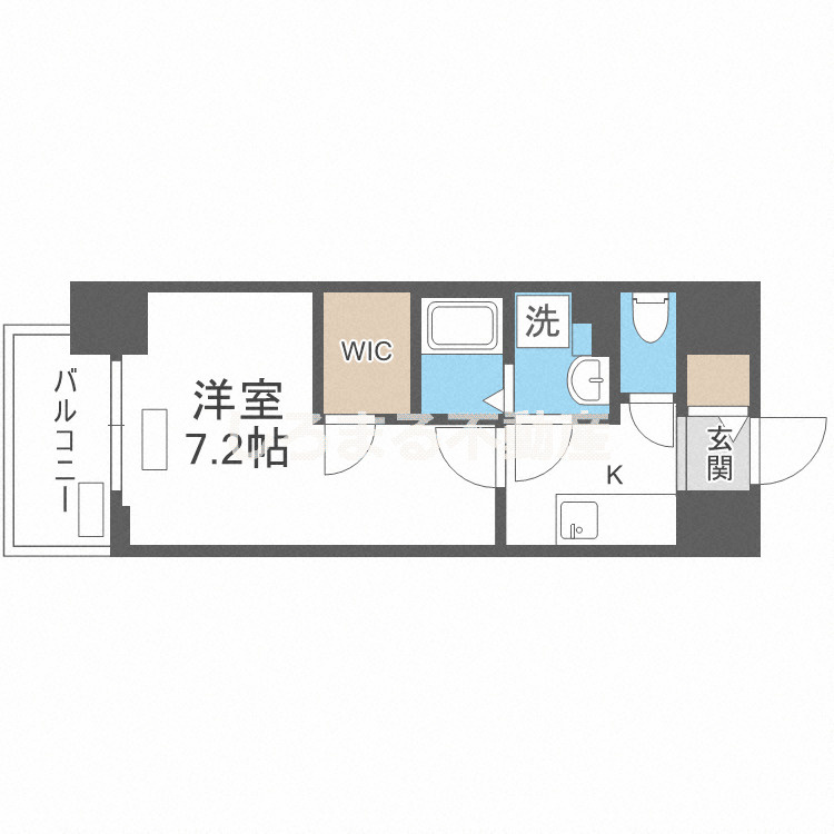 プレサンス堺筋本町エグゼブランの間取り