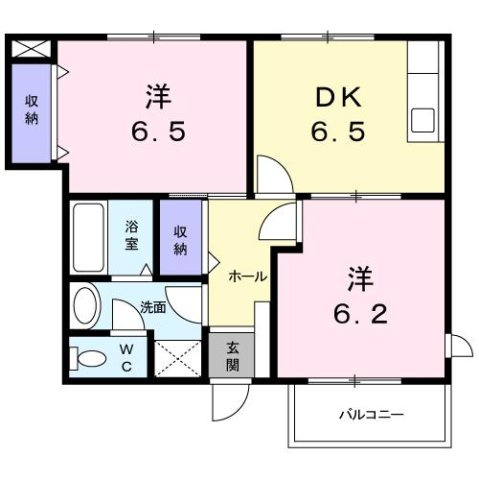【間取り】 | カリーノ・コスモスＡ