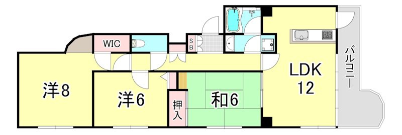 プラザ森北の間取り