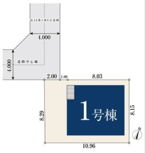 練馬区大泉学園町1丁目　新築一戸建　西武池袋線　大泉学園の区画図