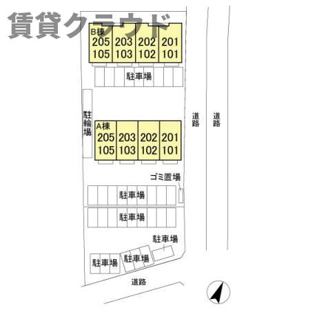 ゴルフォ・デ・コリナ　Bの区画図