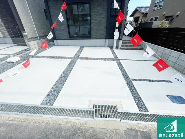 豊中市待兼山町　第1期　新築一戸建ての駐車場|駐車スペース！散水栓があるので、こまめに愛車を洗えます！