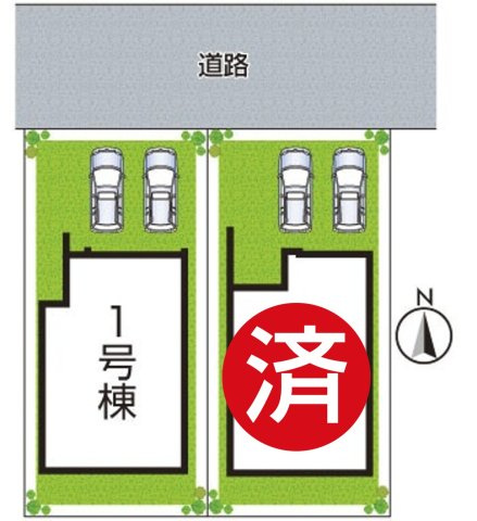 豊中市待兼山町　第1期　新築一戸建ての区画図|全2区画
