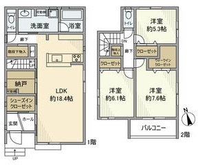 新前田戸建の間取り