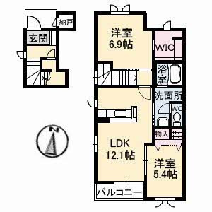 【間取り】 | シャーメゾン神辺　A