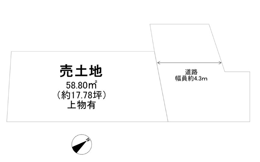 野洲市小篠原　売土地の土地図