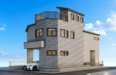 【外観パース】 | 練馬区平和台2丁目　新築戸建　9699万円