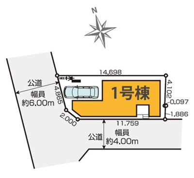 【区画図】 | 練馬区平和台2丁目　新築戸建　9699万円