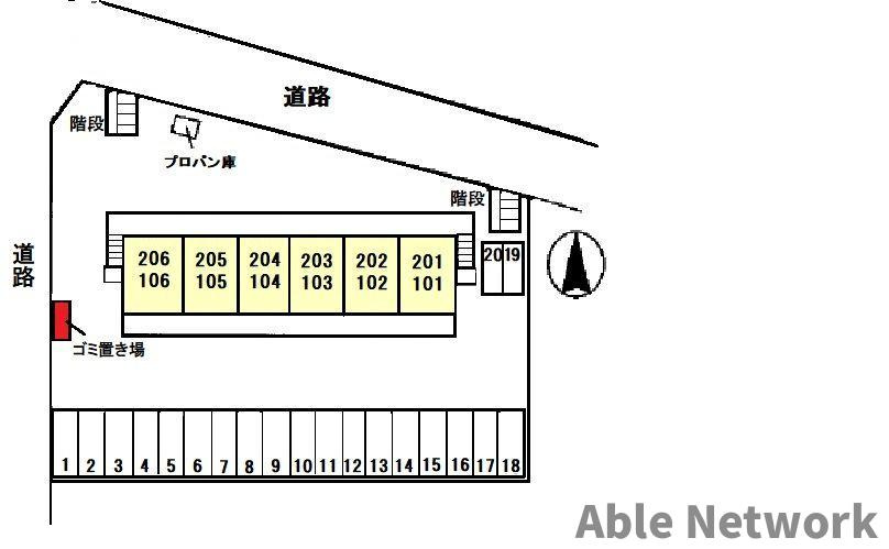トラッドハイツ柏崎の区画図