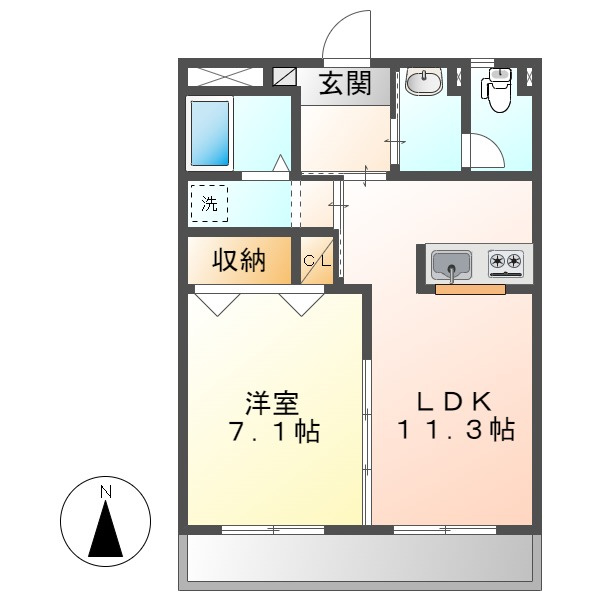 アマンプリ羽島の間取り