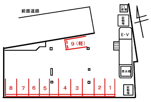 クレスト２０の区画図|駐車場