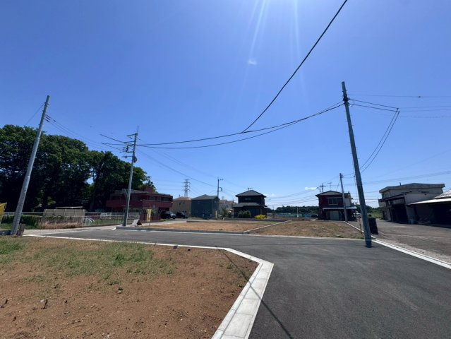全９区画 川越市下松原の前面道路含む現地写真|ブロック・雨水トレンチ施工済み