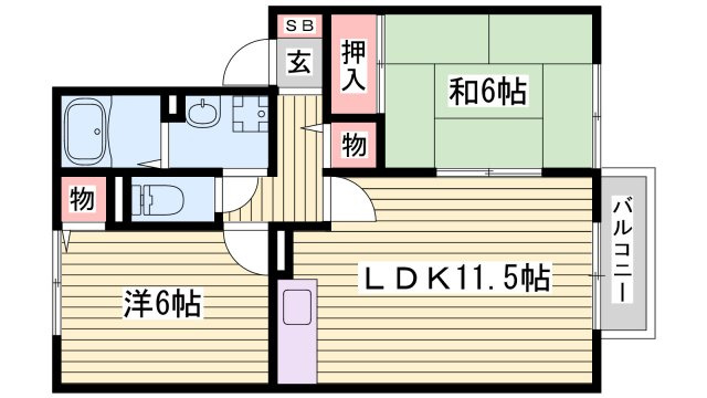 オーク東須磨の間取り