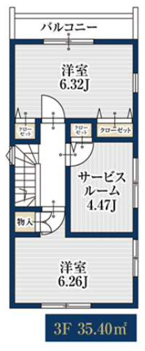 【仲介手数料無料】所沢市けやき台全２棟２号棟　所沢の新築住宅なら西武ハウジングの間取り