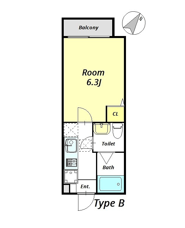 East Flat 松戸 の間取り