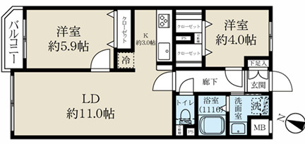 セザール第2鷺宮の間取り