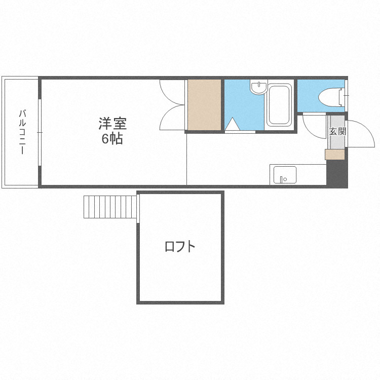 筑紫野市紫１丁目のアパートの間取り|別号数タイプ