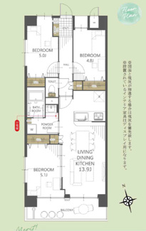 【間取り】 | コアマンション島崎南