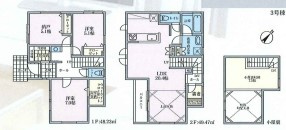 ◎茅ヶ崎市出口町　新築戸建　3号棟の間取り|2LDK+1S☆