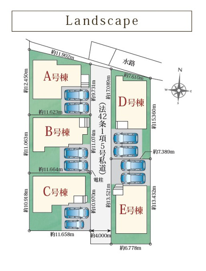 【区画図】 | 焼津市三ケ名　新築戸建　A号棟