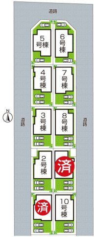 川西市清和台東　第6期　新築一戸建ての区画図|全10区画
