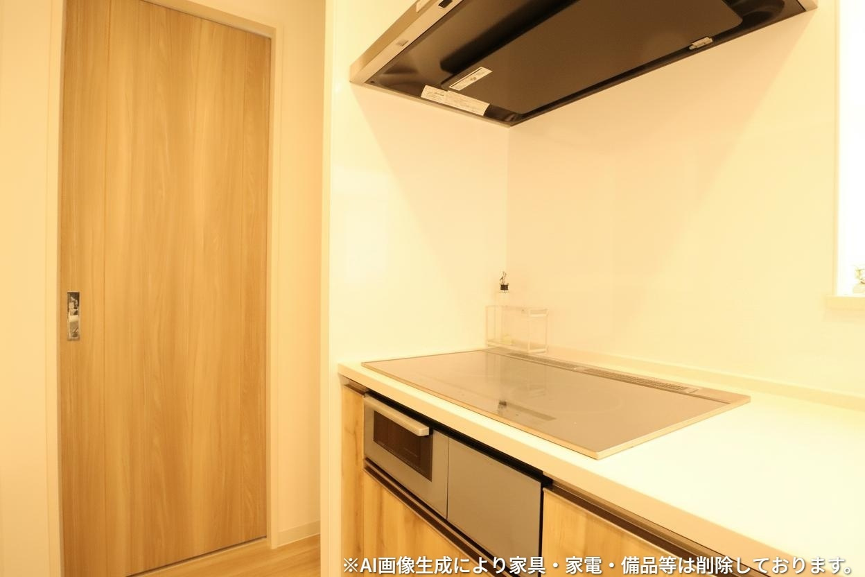 アルファスマート明石魚住のキッチン|キッチン　※既存家具はAIで削除しております。