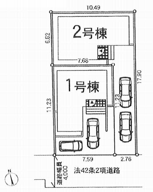 平塚市田村第48　新築戸建全1棟　1号棟の区画図