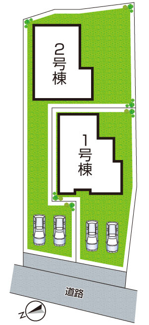 ★八幡市八幡隅田口　第2期　新築一戸建ての区画図|全2区画