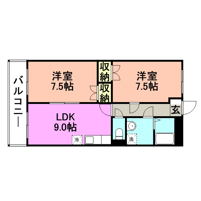 ハイネスコーポ【キャッシュバック対象物件】の間取り