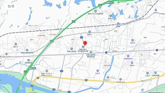 和歌山市弘西の地図