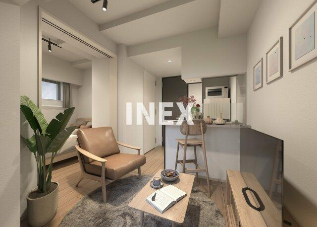 横浜市神奈川区子安通２丁目の賃貸マンションの居間・リビング|奇数階：Natural。
家具等は付きません。